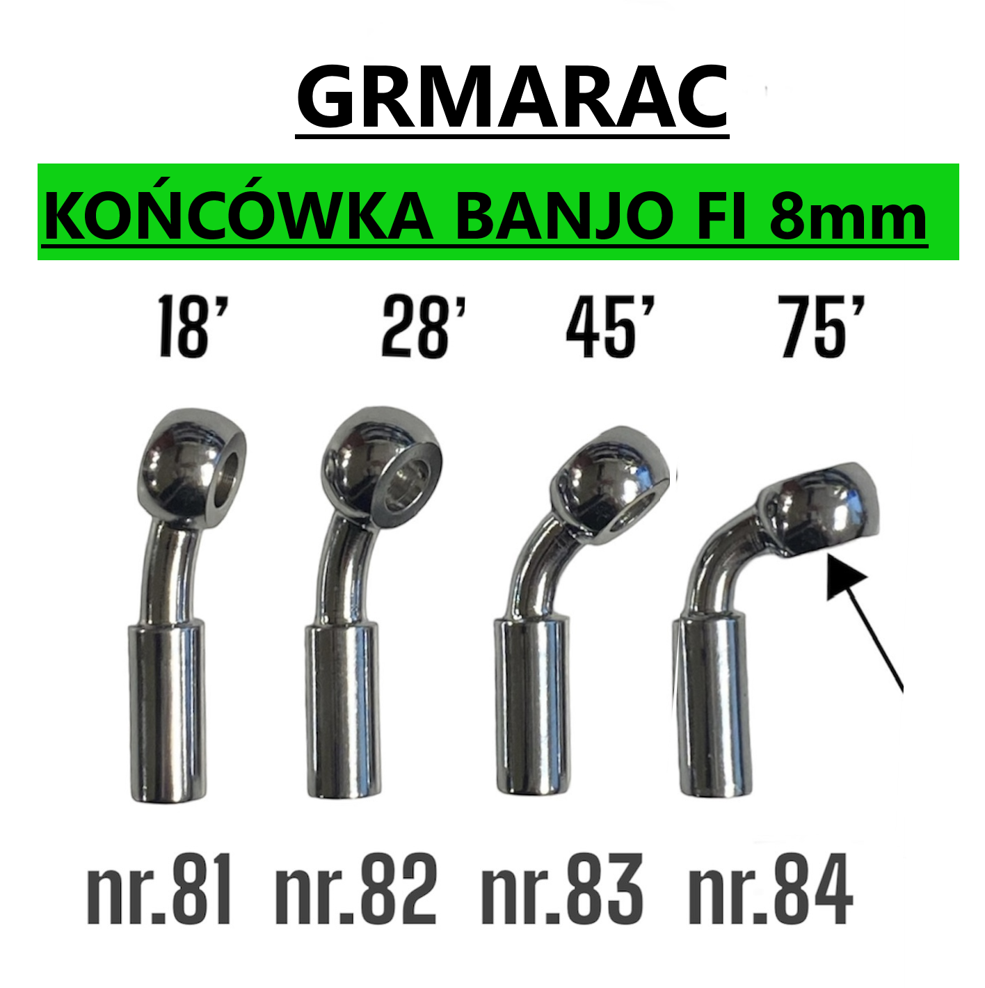 Końcówki chromowane do przewodów hamulcowych w oplocie stalowym teflonowych . Średnica oczka (banjo ) FI8mm ‼️‼️‼️‼️ Końcówki stal chromowana KTM przewody hamulcowe w oplocie